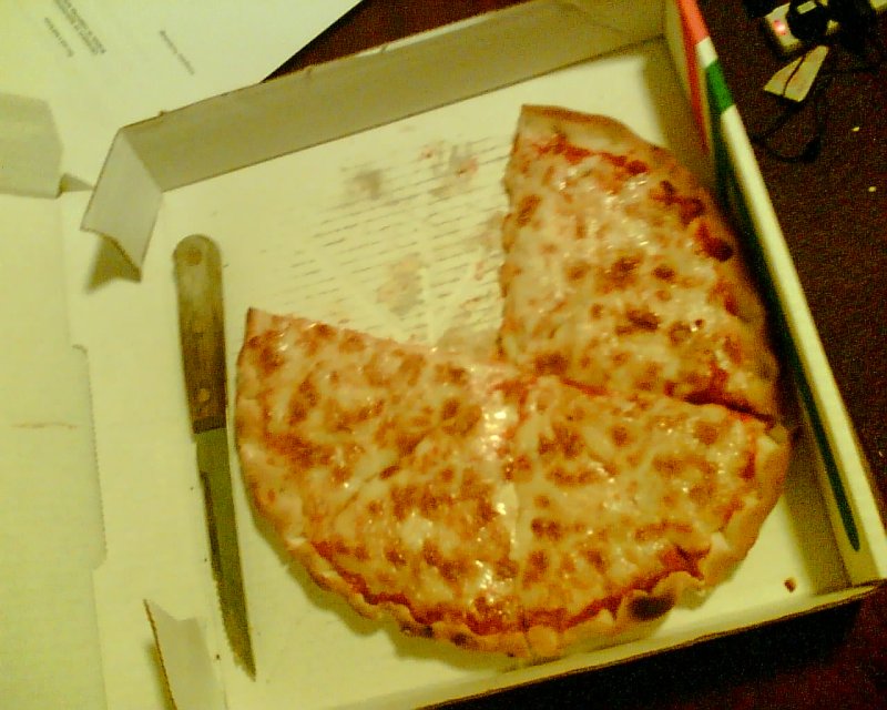 look at the time, it's time for pizza