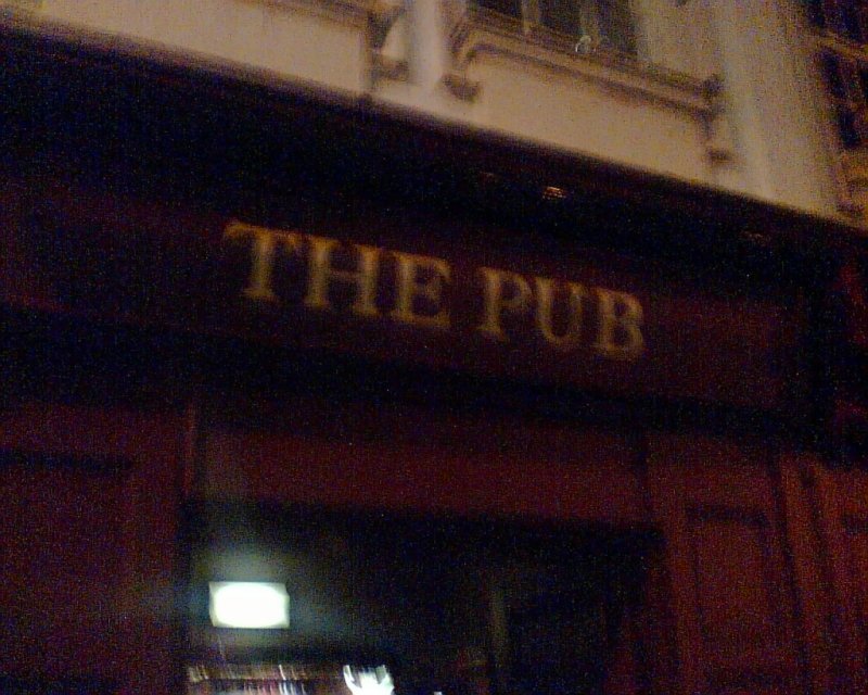 Outside the pub